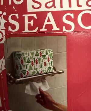 Vintage Kleenex Christmas Hand Towels Santa Greetings Holiday Box NOS Sealed